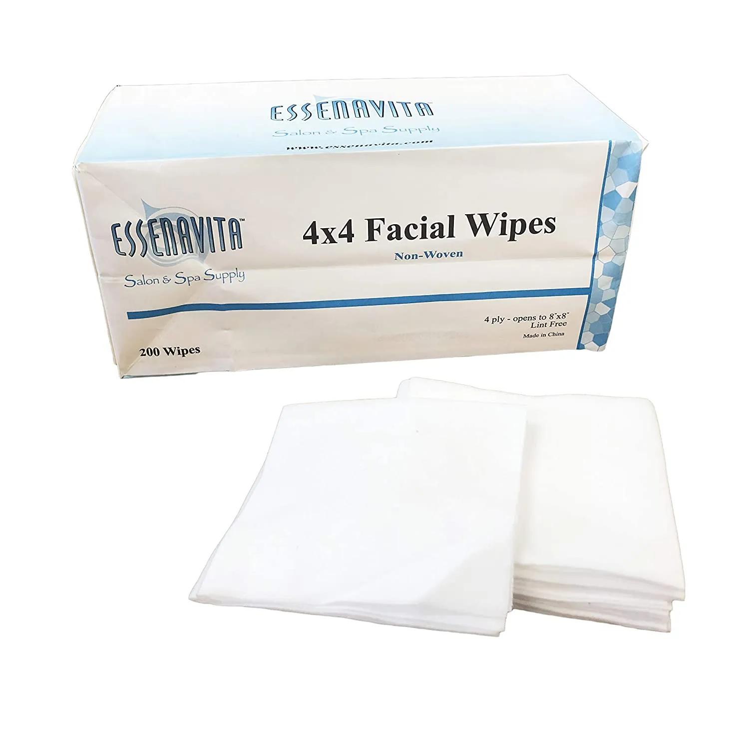 1 CASE/ 2,000-PCS Disposable Esthetic Wipes 4x4 essenavita