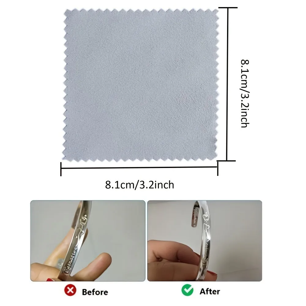 25pack Silver Polishing Cloths for Sparkling Jewelry