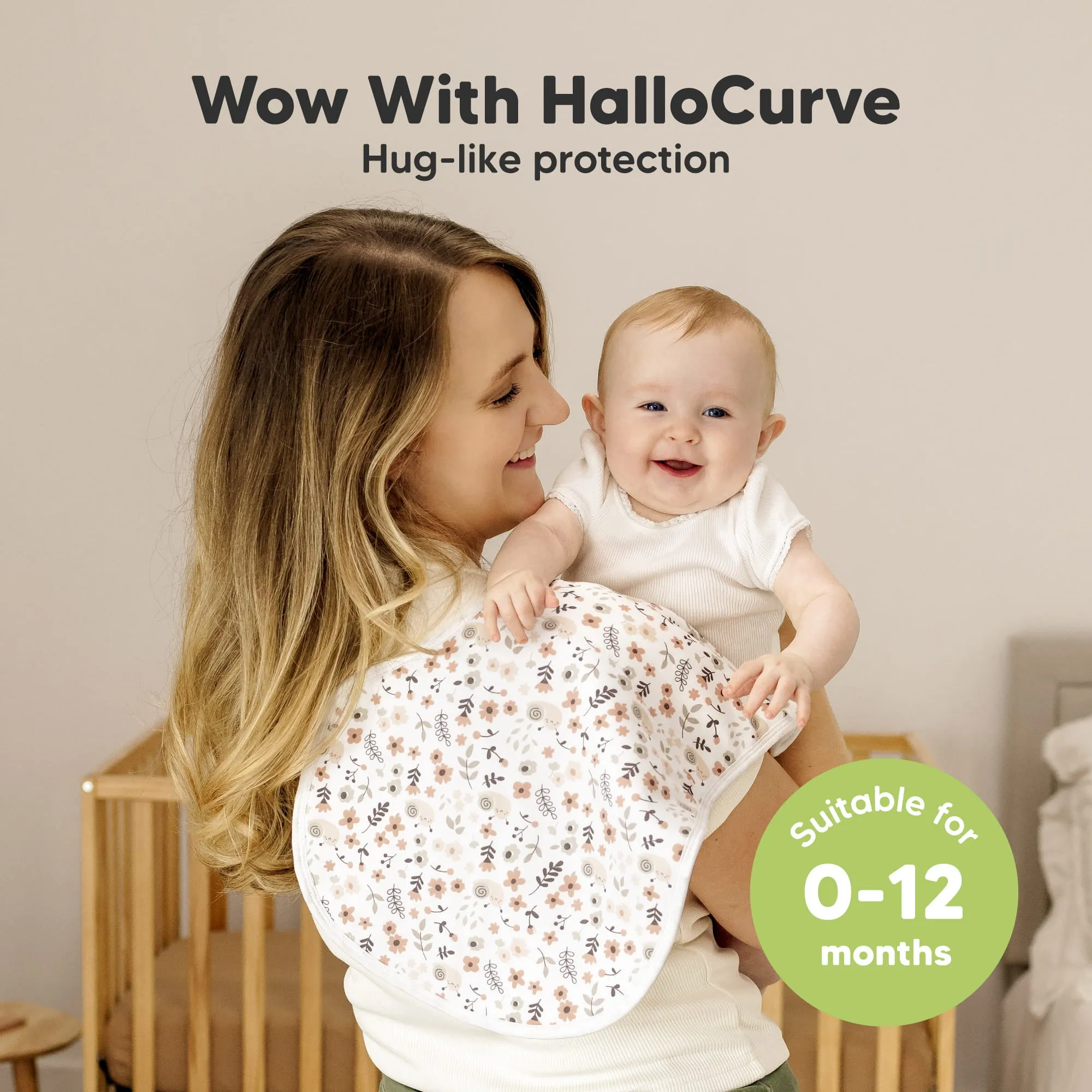 4-Pack Hallo Burp Cloths (Sweet Charm)
