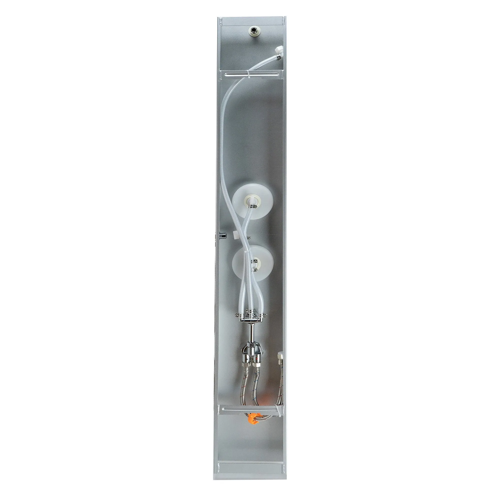 ALFI Brand ABSP50W White Glass Shower Panel with 2 Body Sprays and Rain Shower