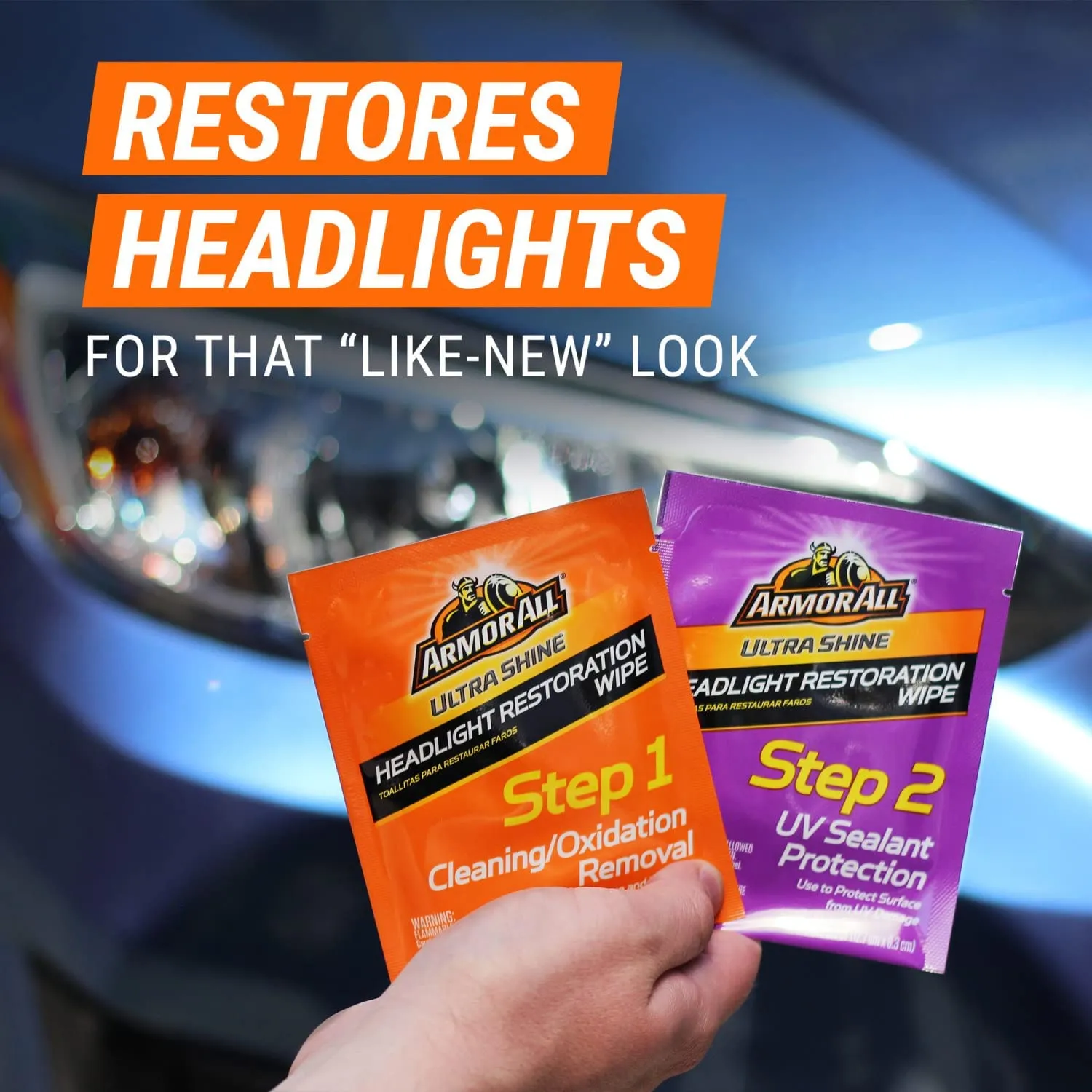 ARM 18514 Armor All Ultra Shine Headlight Restoration Wipes