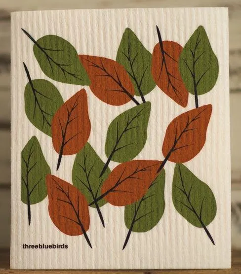 Autumn Leaves Swedish Dishcloth
