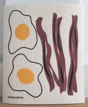 Bacon and Eggs Swedish Dishcloth