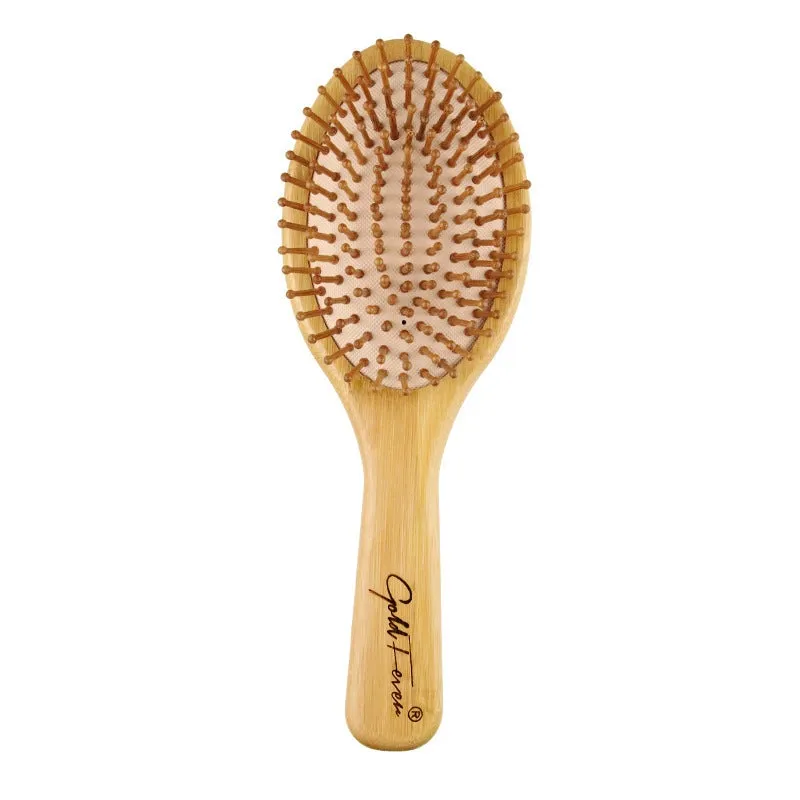 Bamboo Hair Brush and Comb Set | Wooden Hair Brushes and Combs - 6 Pieces | Bamboo Brushes with Bamboo Bristles