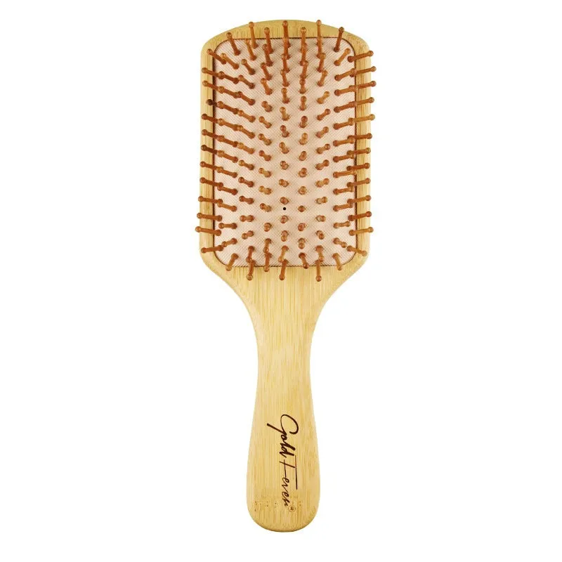 Bamboo Hair Brush and Comb Set | Wooden Hair Brushes and Combs - 6 Pieces | Bamboo Brushes with Bamboo Bristles