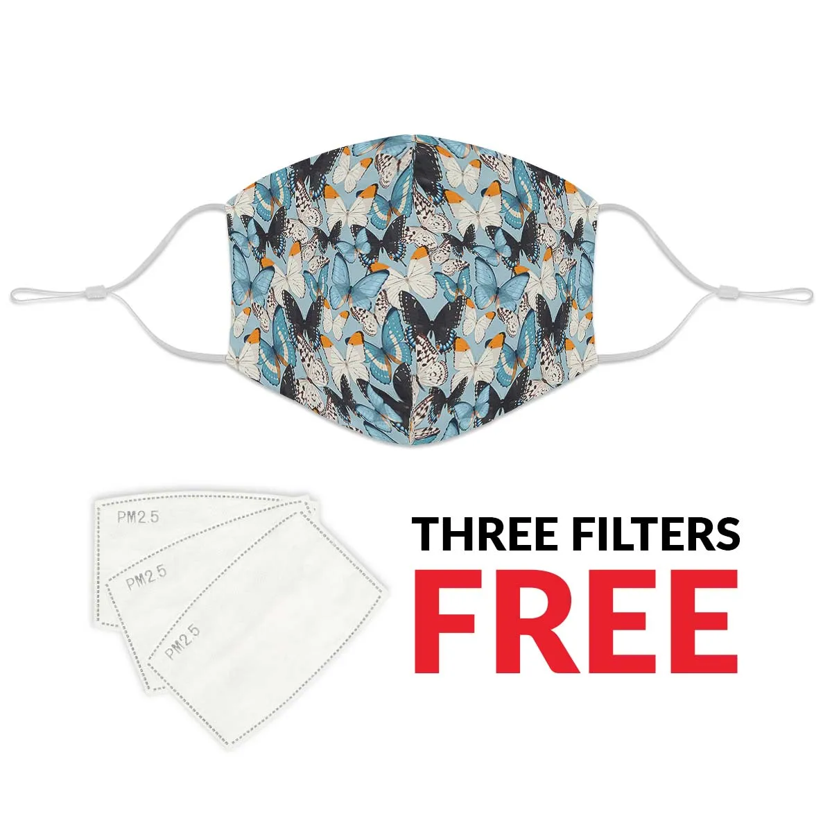 Beautiful Butterfly Pattern Face Cover