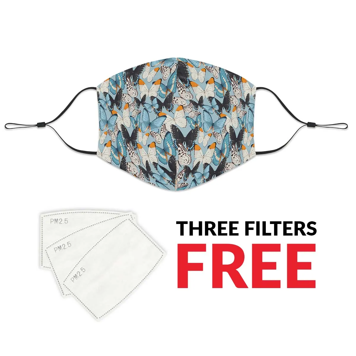 Beautiful Butterfly Pattern Face Cover