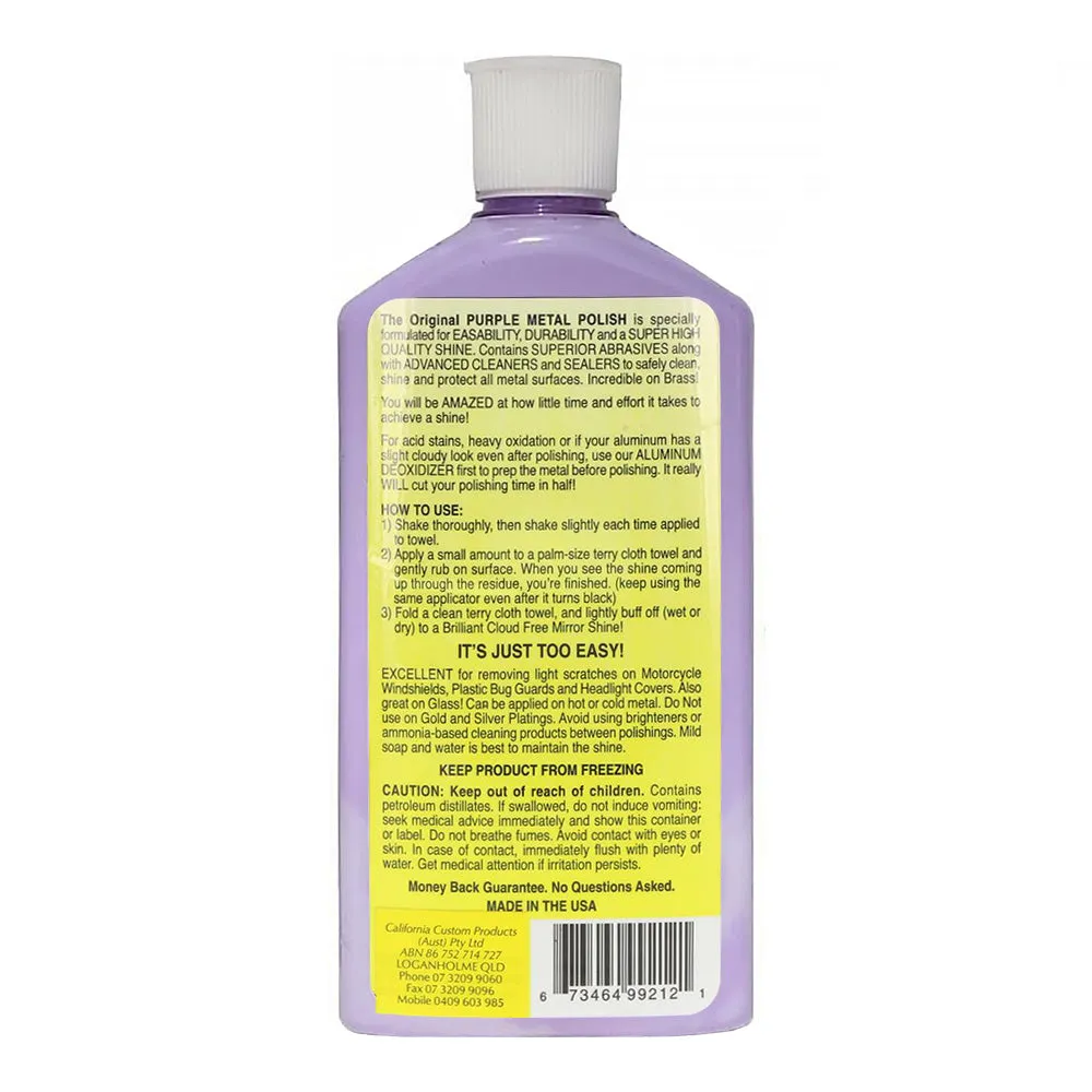 CALIFORNIA CUSTOM The Original Purple Metal Polish 355ml Clean & Protect