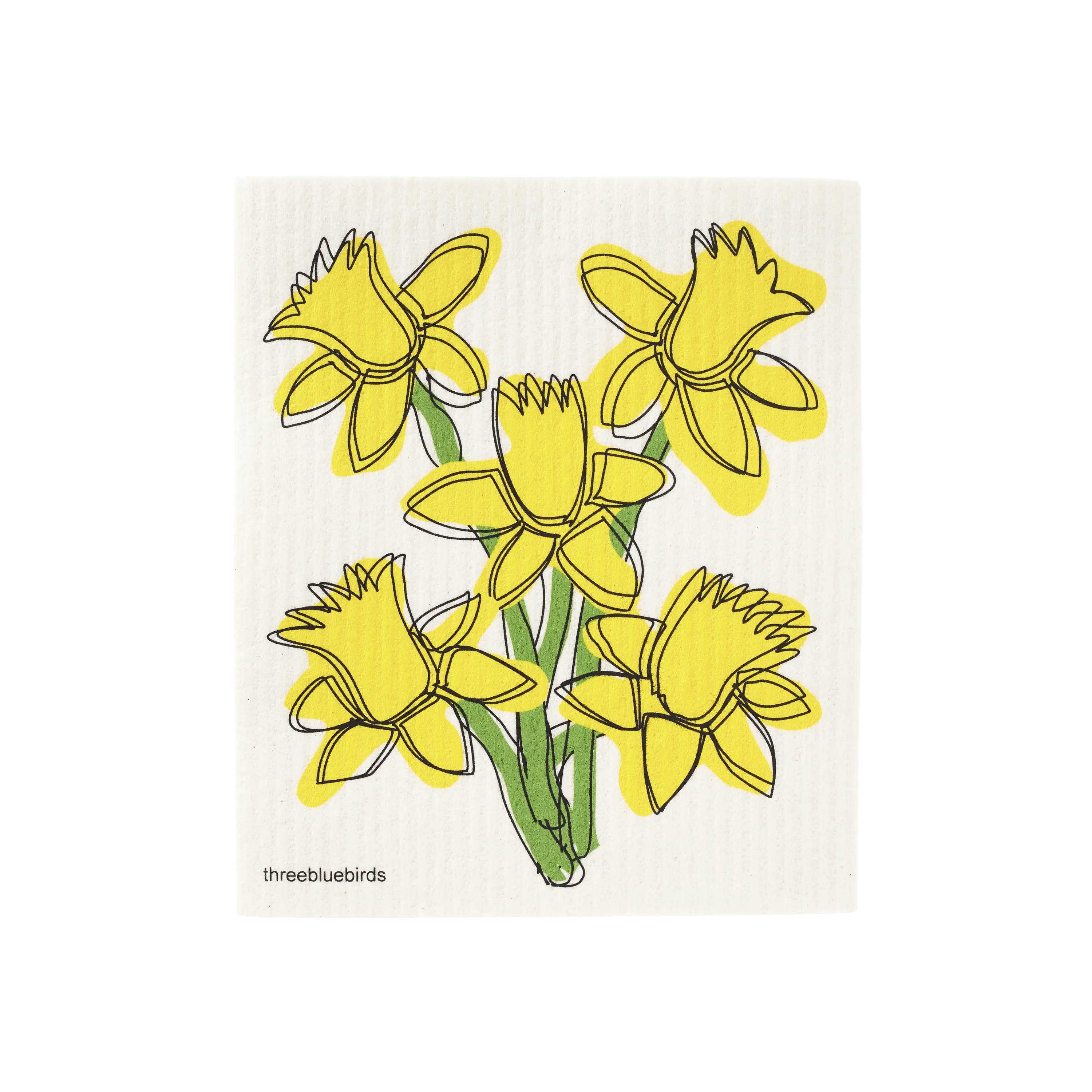 Daffodils Swedish Dishcloth