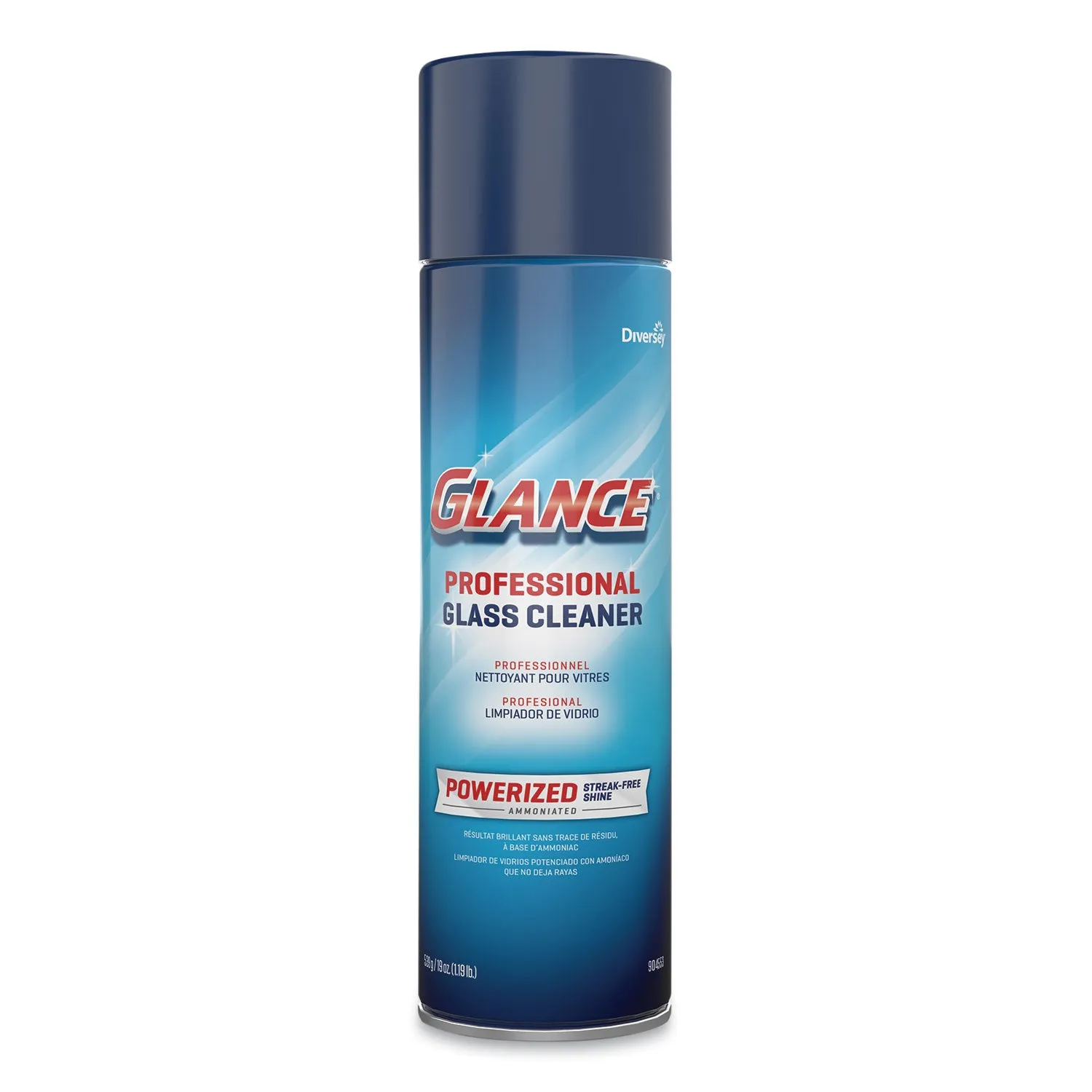 Diversey Glance Powerized Glass And Surface Cleaner, Ammonia Scent, 19 Oz Aerosol, 12/Ct - DVO904553