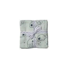 Done by Deer Burp Cloths - Sea Friends - Blue - 2 Pack