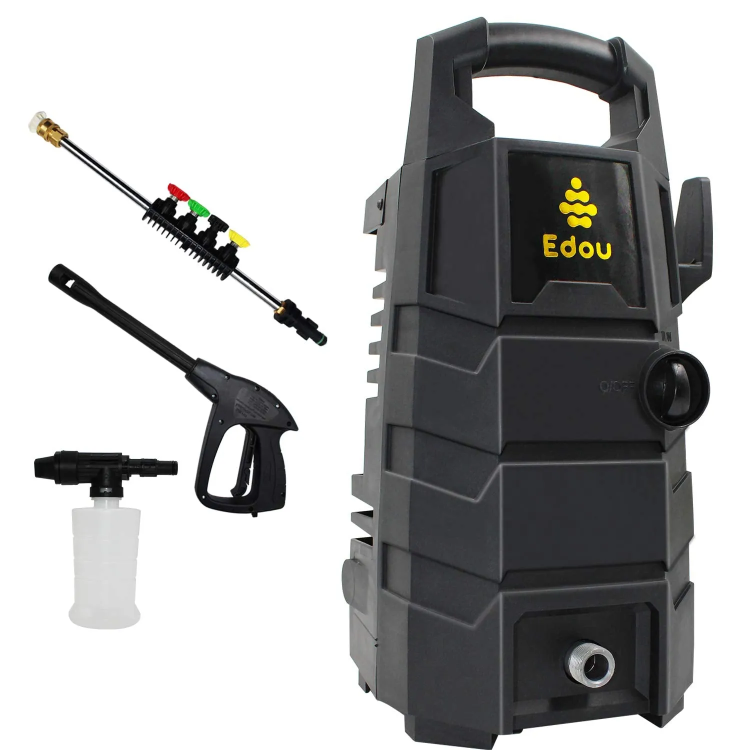 EDOU 2200 Max PSI 1.6 GPM Electric Pressure Washer Cleaner Machine,Including 35ft Power