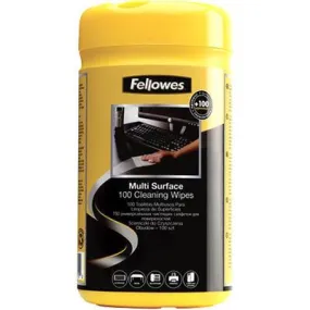 Fellowes Surface Cleaning Wipes Tub 100