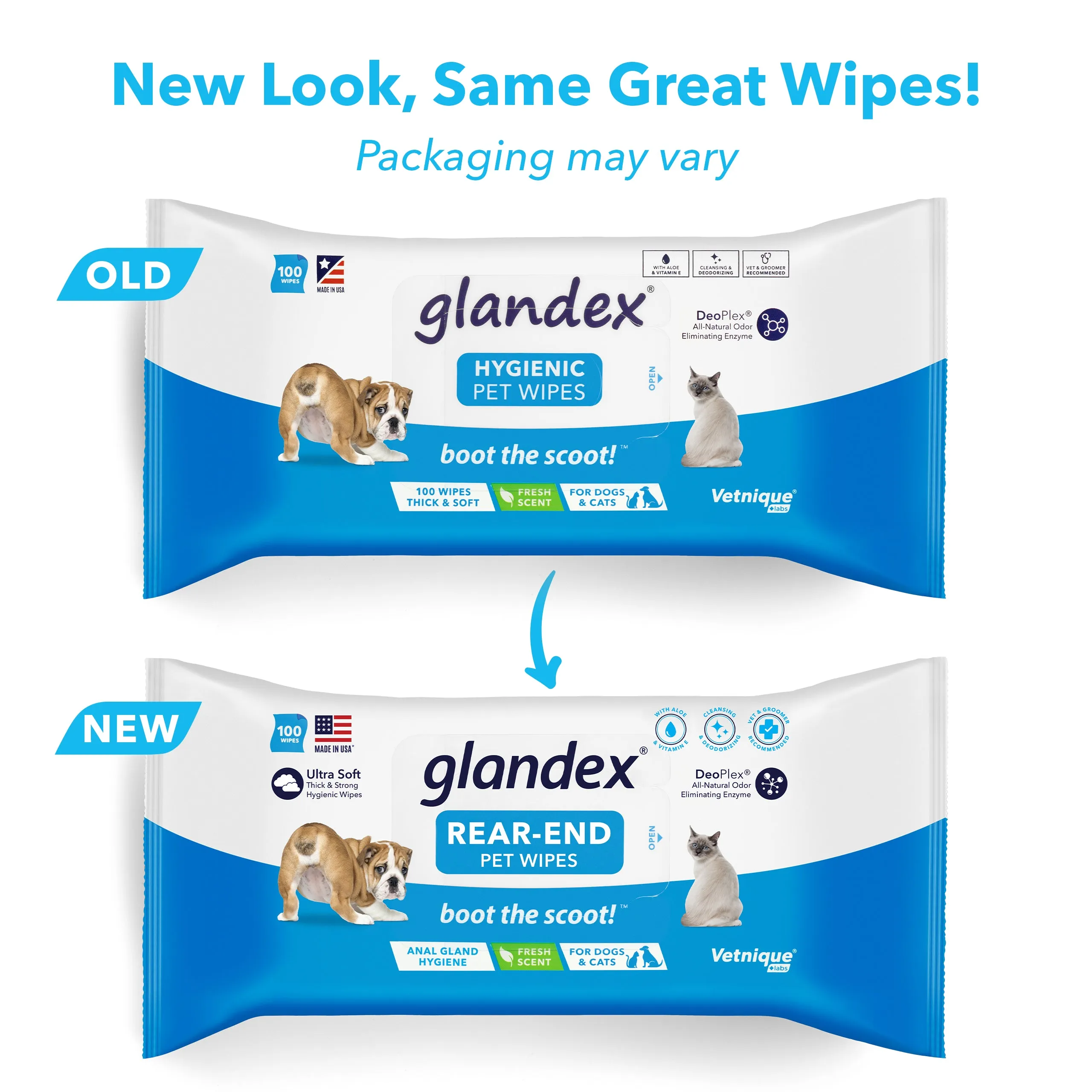 Glandex® Anal Gland Hygienic Pet Wipes - 100 Fresh Scented Wipes
