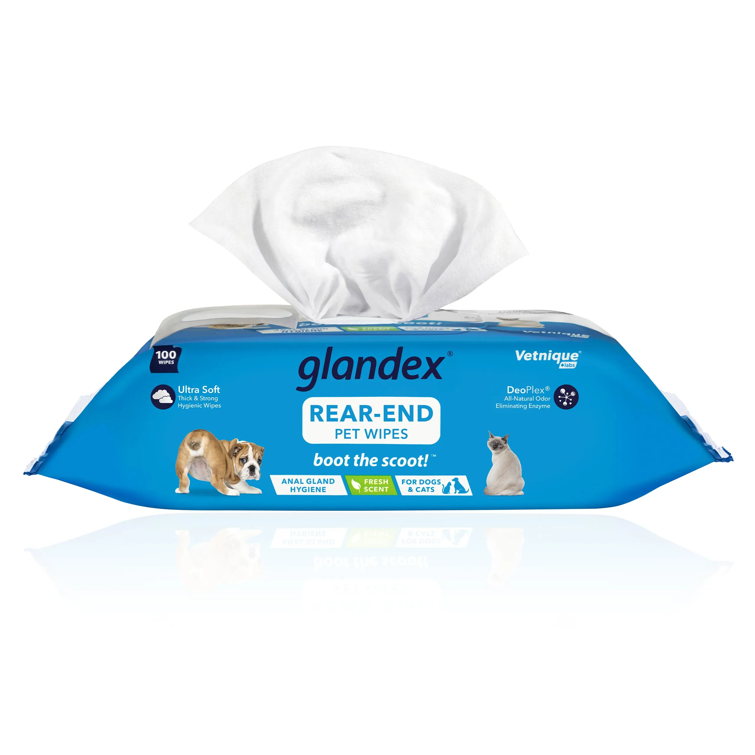 Glandex® Anal Gland Hygienic Pet Wipes - 100 Fresh Scented Wipes