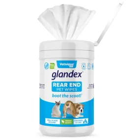 Glandex Anal Rear End Gland Hygienic Pet Wipes for Cats and Dogs