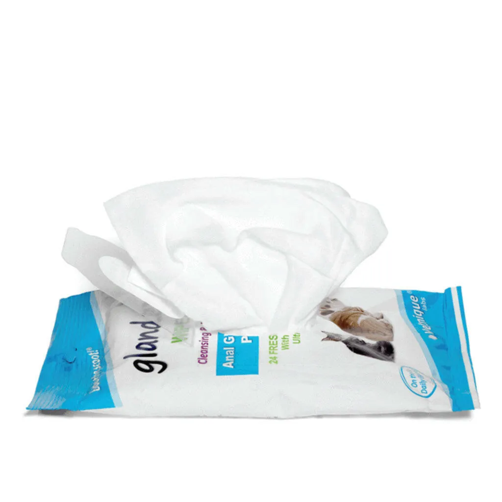 Glandex Anal Rear End Gland Hygienic Pet Wipes for Cats and Dogs