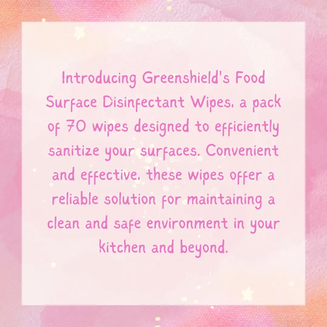 Greenshield FOOD SURFACE Wipes 70 wipes
