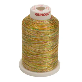 Gunold Embroidery Thread - METY 5/2 - 1000m - 7020 - Gold/Turquoise/Pink