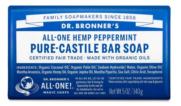 Hemp Peppermint Pure-Castille Bar Soap
