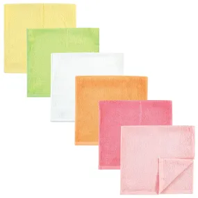 Hudson Baby Rayon from Bamboo Burpcloth 6pk, Citrus