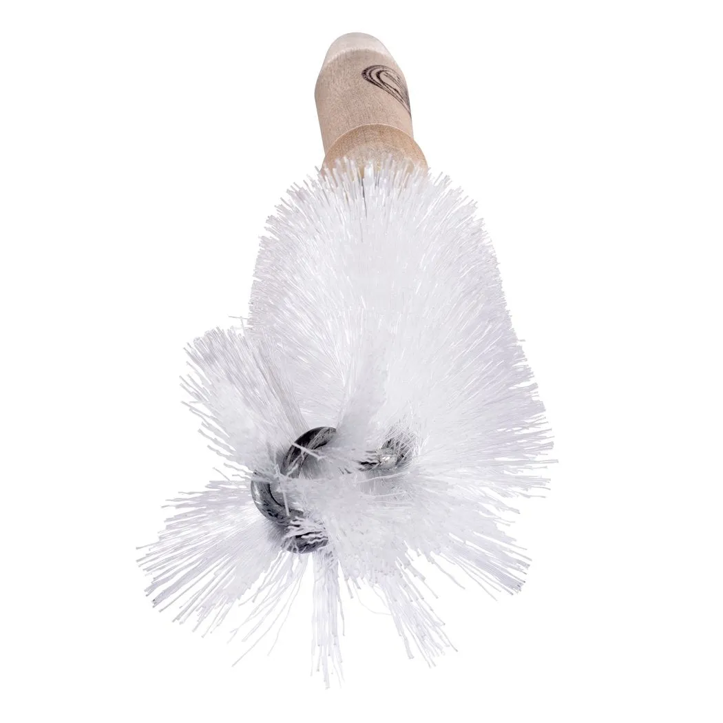 Jar Brush with Easy Grip Natural Wood Handle - Bristles hold shape