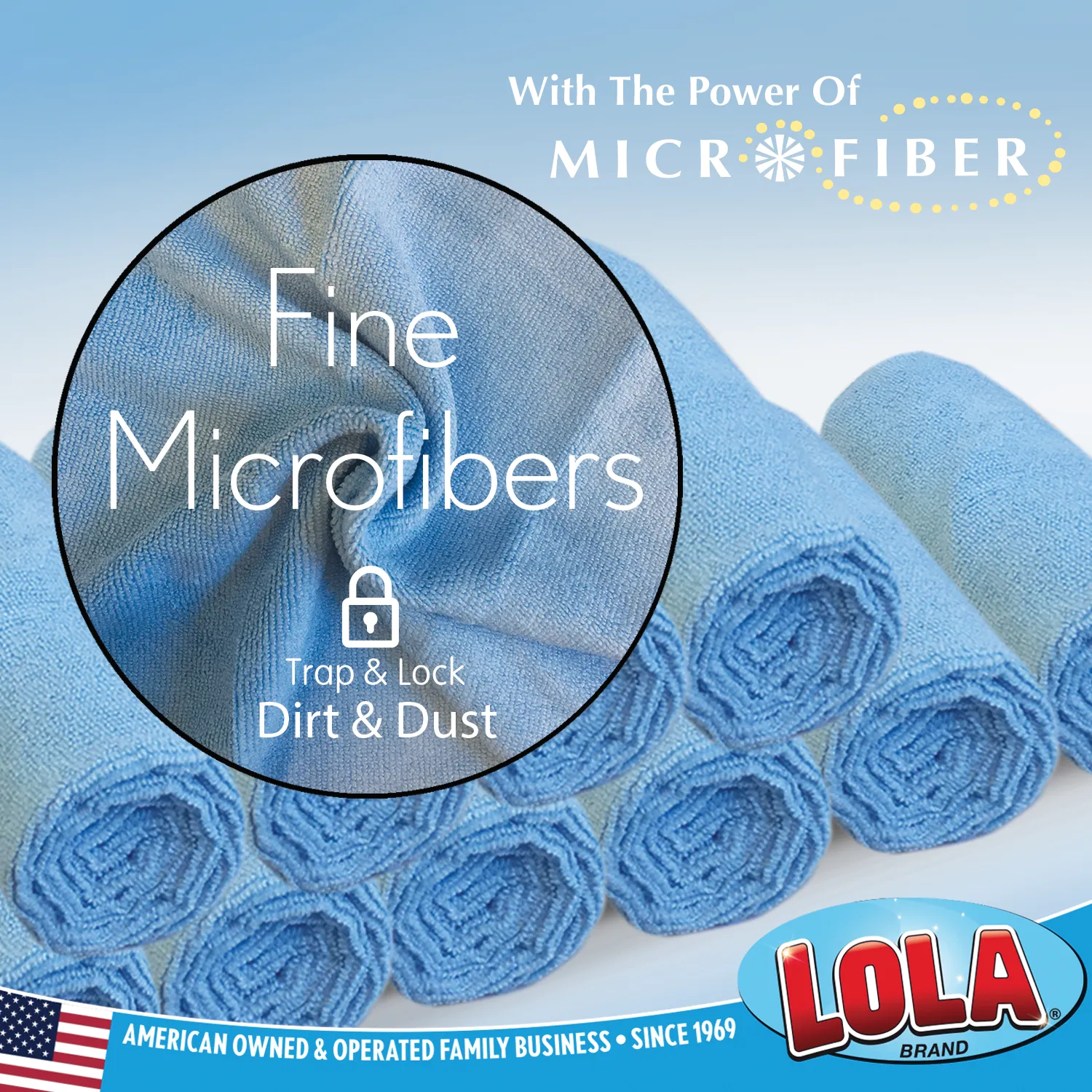 Jumbo Microfiber Cleaning Cloth, 12"x12" - 10 Count