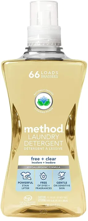 method 1126 Laundry Detergent, 53.5 oz Bottle, Liquid, Pleasant :EA: QUANTITY: 1