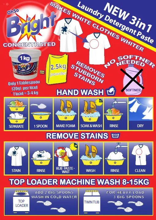 OhSoBright Laundry Detergent Washing Paste 100g