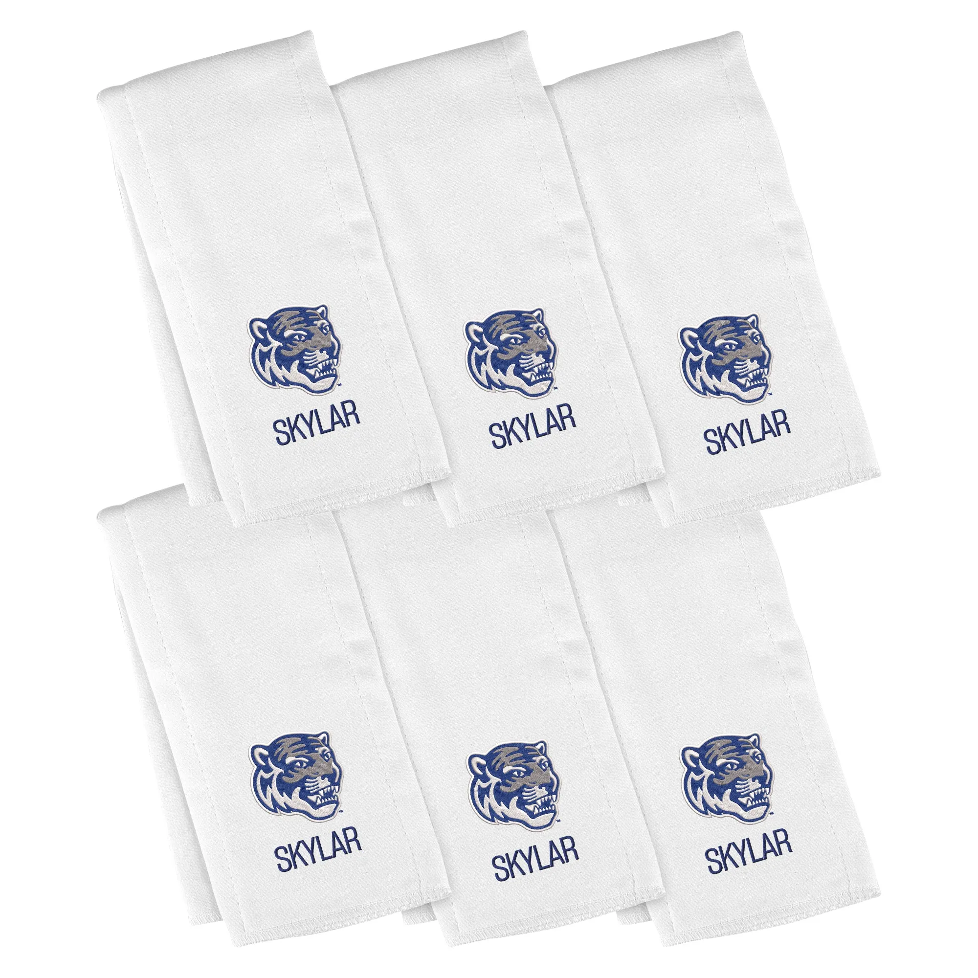 Personalized Memphis Tigers Tiger Head 6-Pack Burp Cloths