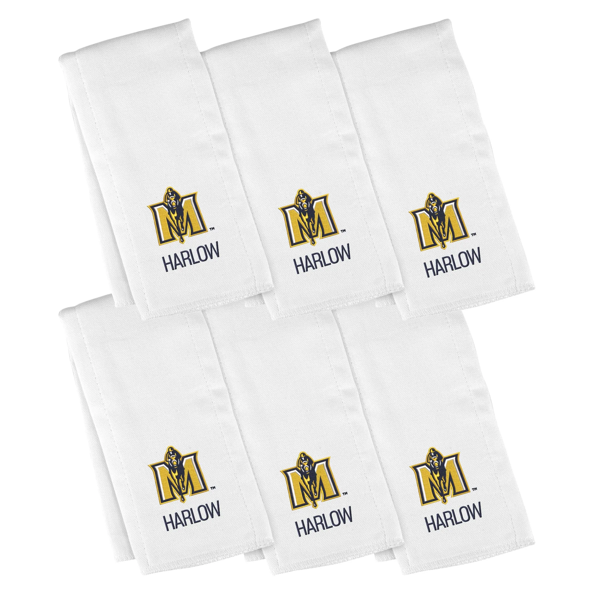 Personalized Murray St. Racers 6-Pack Burp Cloths