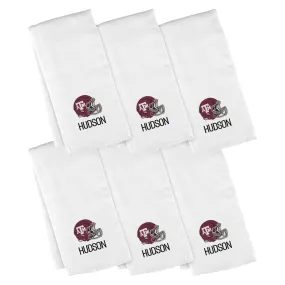 Personalized Texas A&M Aggies Helmet 6-Pack Burp Cloths