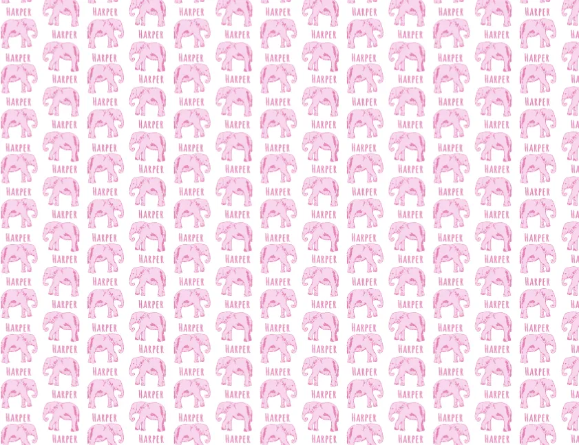 Plush Minky Fleece Personalized Blanket | Elephant Pink