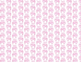 Plush Minky Fleece Personalized Blanket | Elephant Pink