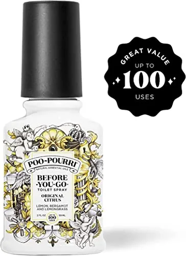 Poo-Pourri Before-You-Go Toilet Spray, Original Citrus, 2 Fl Oz - Lemon, Bergamot and Lemongrass