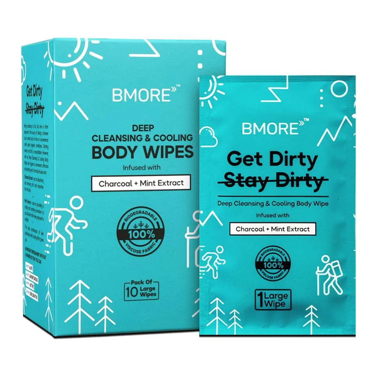 QUIPCO Commuter Anti UV Hat   BMORE Body Wipes - Pack of 20 Sachets