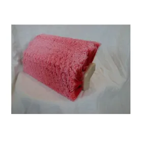 Red Angled Medium Soft Polystyrene Flow-Through Brush with High Chemical Resistance for Cement Truck and Aggressive Cleaning