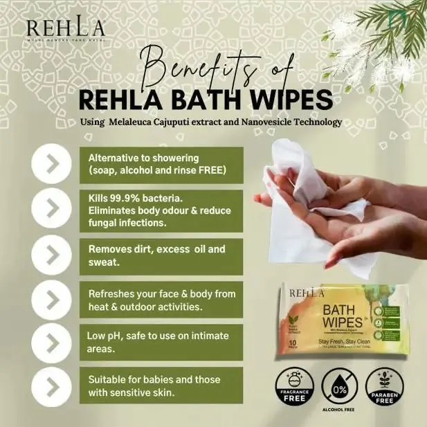 Rehla Ihram Friendly - Bath Wipes
