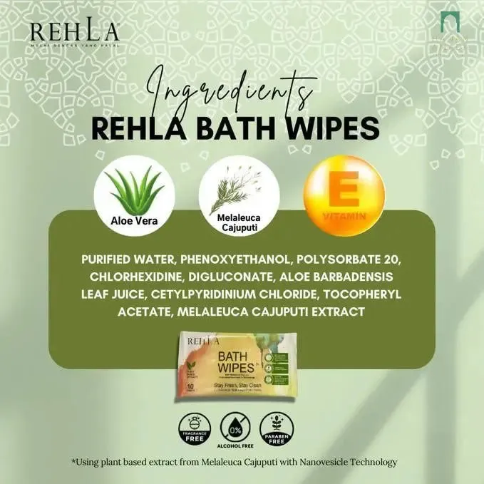 Rehla Ihram Friendly - Bath Wipes