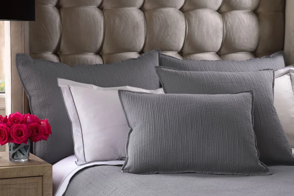 Retro Pewter Cotton Bedding by Lili Alessandra
