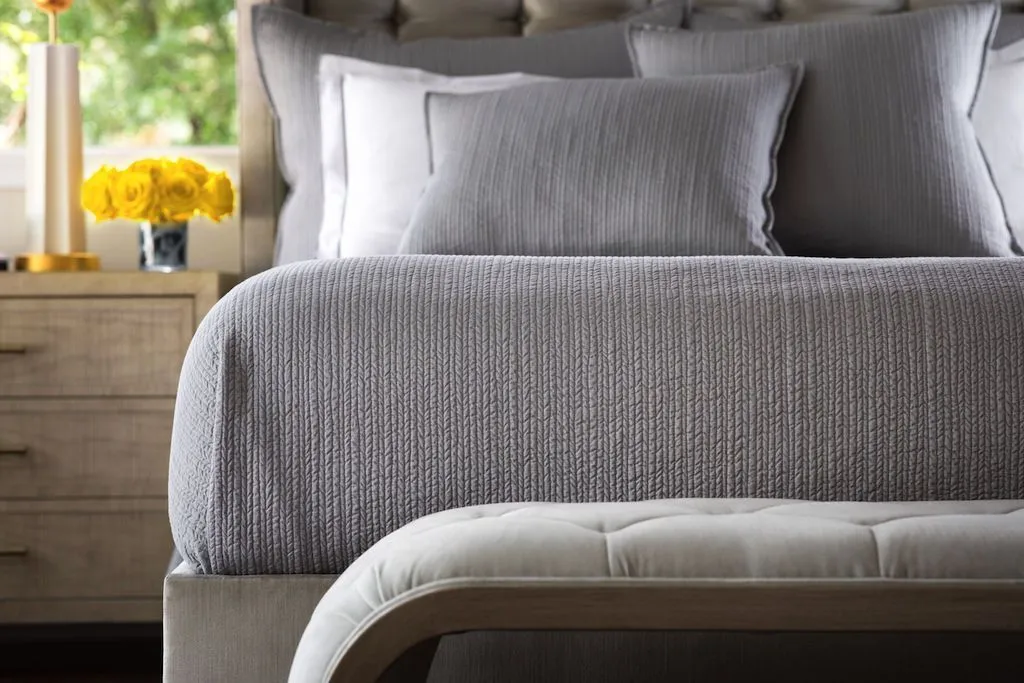 Retro Pewter Cotton Bedding by Lili Alessandra