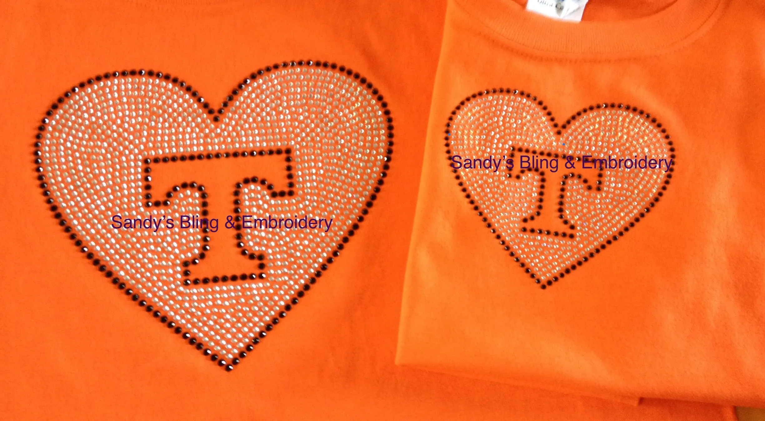 Thankful Heart Rhinestone LONG Sleeved T-shirt