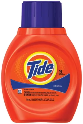 Tide 13875 Laundry Detergent, 25 oz Bottle, Liquid, Original :EA: QUANTITY: 6