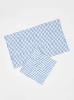 Twist Dish Cloth & Towel Set of 4 Sky Blue