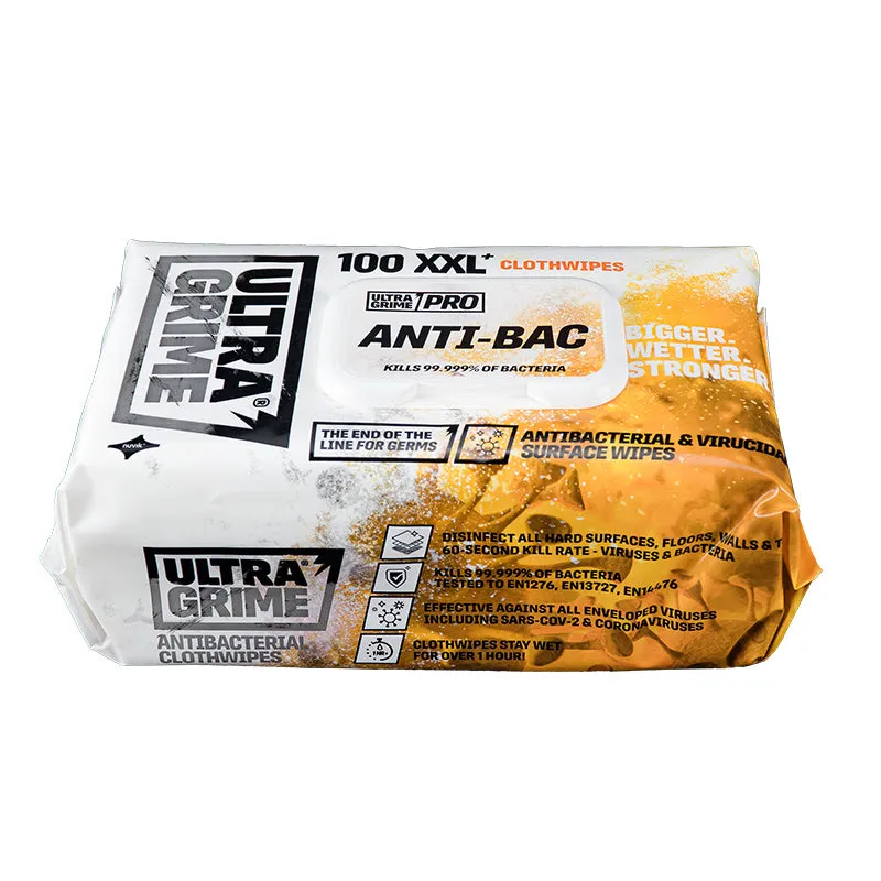 Ultra Grime Pro Anti-bac XXL Wipes x100