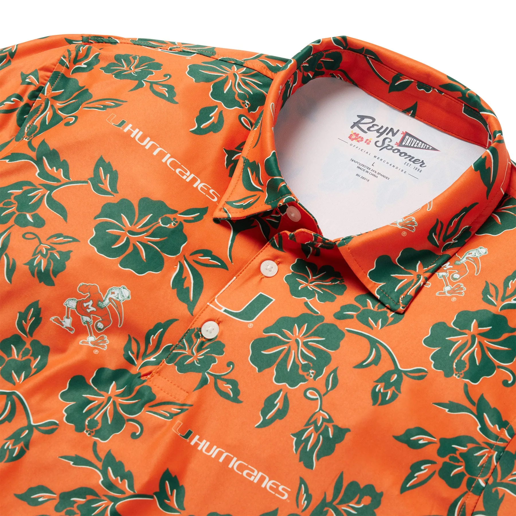 UNIVERSITY OF MIAMI GAME DAY PERFORMANCE POLO / Performance Fabric